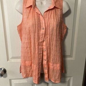 Democracy sleeveless button down